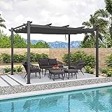 PURPLE LEAF Pergola Metall Garten Pavillon Pergola 300 x 400 cm Wasserdicht Stabil...