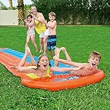 Bestway 52328 BW52328 H20GO Double Water Slip and Slide, 4.88m Inflatable Garden Games...