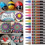 16 Farben Wasserfeste Stifte, Permanent Marker Paint Pen Schnelltrocknend Acrylstifte für...