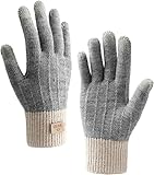 Homealexa Winterhandschuhe Touchscreen Handschuhe Strick Fingerhandschuhe Sport Warm und...