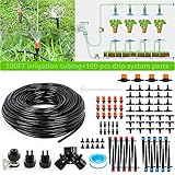 Bewässerungssystem Garten, 30M Tropfbewässerung Bewässerung Kit Micro Drip...