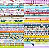 50Pcs Baumwollstoff 100% Baumwolle Patchwork Stoffe 30x30cm Quadrate Baumwolltuch...