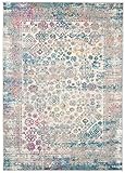 Carpeto Rugs Teppich Wohnzimmer Kurzflor Vintage Look Abstraktes Orientalisch...