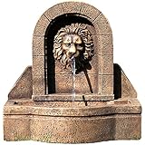 STILISTA® Gartenbrunnen Modell „Leon“ mit Löwenkopf Springbrunnen 50 x 54 x 29 cm...