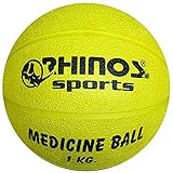 RHINOS sports Medizinball, Gymnastikball 1 kg | gelb