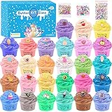 Fluffy Butter Slime Set 27 Pack, mit Süßigkeiten, EIS, Obst usw, Slime Fun...