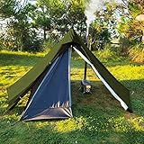 Ultraleichtes wasserdichtes Pyramidenzelt mit Kaminloch für Indian Hot Camping 1 2...