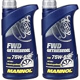 QR-Parts Set 85446938 MN8101-1 2x1 Liter Original MANNOL Getriebeöl FWD Getriebeoel...