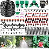 Bewässerungssystem Garten, 50m Bewässerungssets 203Pcs Micro Drip Bewässerung...