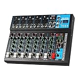 Auveach DJ Mischer DJ Controller, 7 Kanal Mischpult Professional Audio Mixer DJ-Mischpulte...