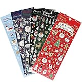 Naler 6 x Weihnachtsstickers Glitzer Weihnachten Stickers für Dekoration...