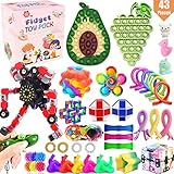 Fidget Toys,43PCS Fidget Toys Set, Fidget Spielzeug Anti-Stress für Kinder und...