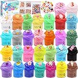 Amzeeniu Slime Set with Mini 30 Pack Butter Slime Schleim,Slime Fun Charms,Fluffy schleim...