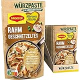 Maggi Herzensküche Cremiges Rahmgeschnetzeltes, Würzpaste für Geschnetzeltes,...