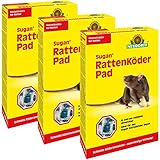 Gardopia Sparpaket: 3 x 400g Neudorff Sugan Rattenköder Pads, hochattraktiver...