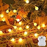 Gcstnn Lichterkette Batterie Außen 6M 40 LED Warmweiß Globe Lichterkette mit...