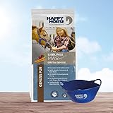 HAPPY HORSE Liebling Pferdefutter Mash Obst & Gemüse 14 kg + Happy Horse Einweichschale