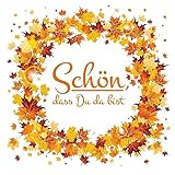 20 Servietten Herbst Schön im Herbstkranz als Tischdeko. Papierservietten mit...