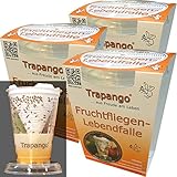 3x Fruchtfliegen-Lebendfalle Trapango®, (3er-Pack)