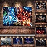 Star Wars Jedi Knight Anime Poster Darth Vader Meister Yoda Leinwand Gemälde Druck...