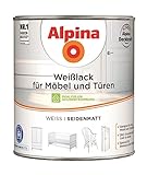 Alpina Weißlack für Möbel und Türen 2 Liter seidenmatt